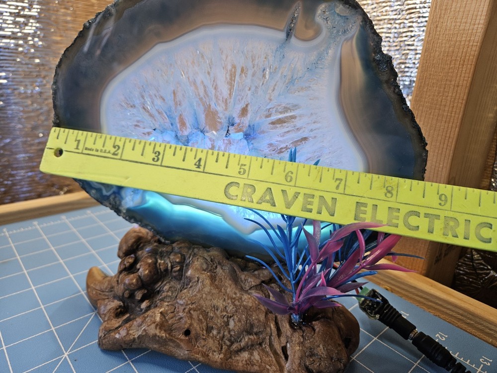 Nautical Lighted Home Decor Agate Stone Backlit Night Light Coral