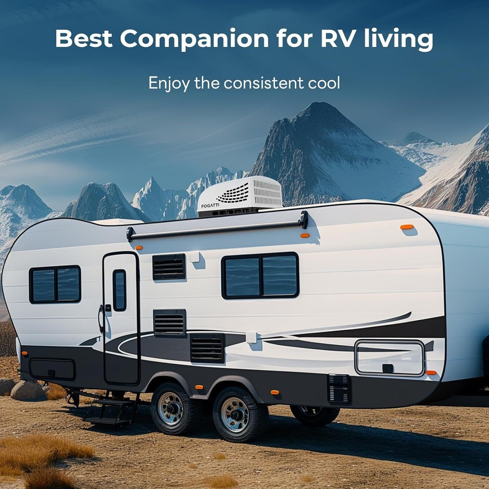 FOGATTI RV Air Conditioner 15,000 BTU RV Rooftop AC Unit Non-Ducted for Cooling