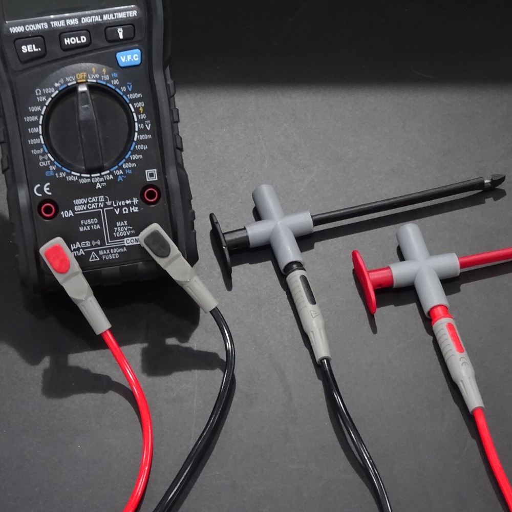 Multimeter Test Lead Kit 4mm Banana Plug with Wire Piercing Puncture Probe