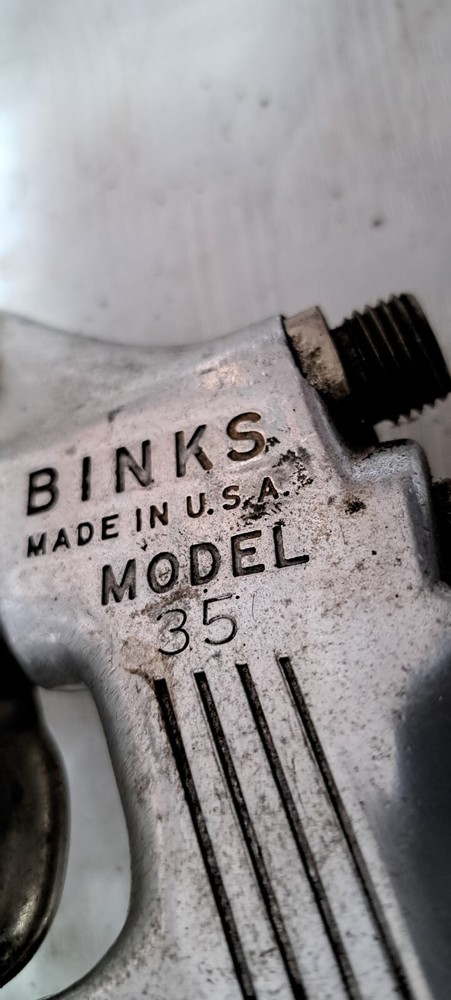 Vintage Binks Model 35 Pneumatic Paint Sprayer Used Not Tested