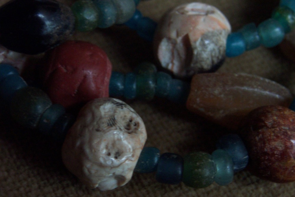 Precolumbian ancient necklace-30"
