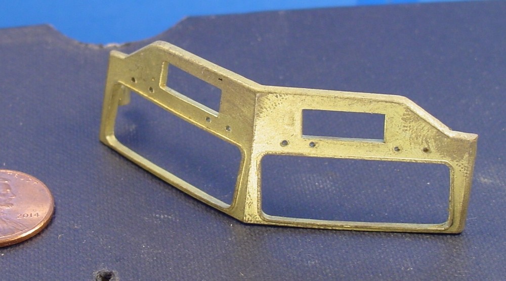 O SCALE BRASS DIESEL LOCOMOTIVE FRONT CAB WINDOW PANEL WISEMAN OB-31A