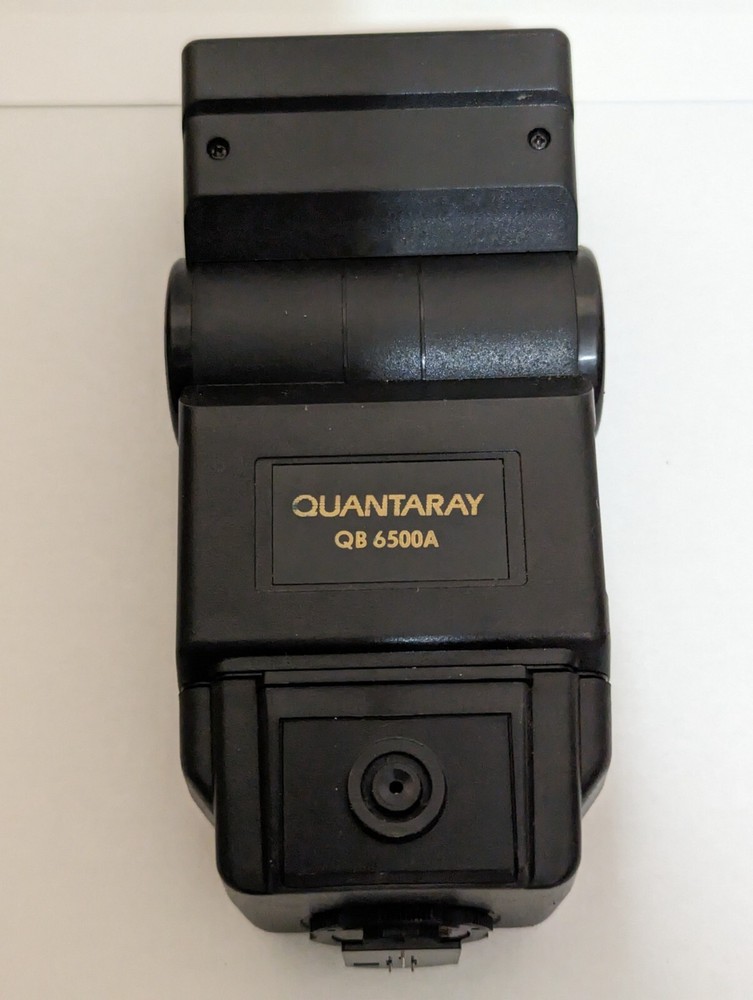 Quantaray Camera Flash Model QB-6500A Shoe Mount Equipment Tested Works See Pics