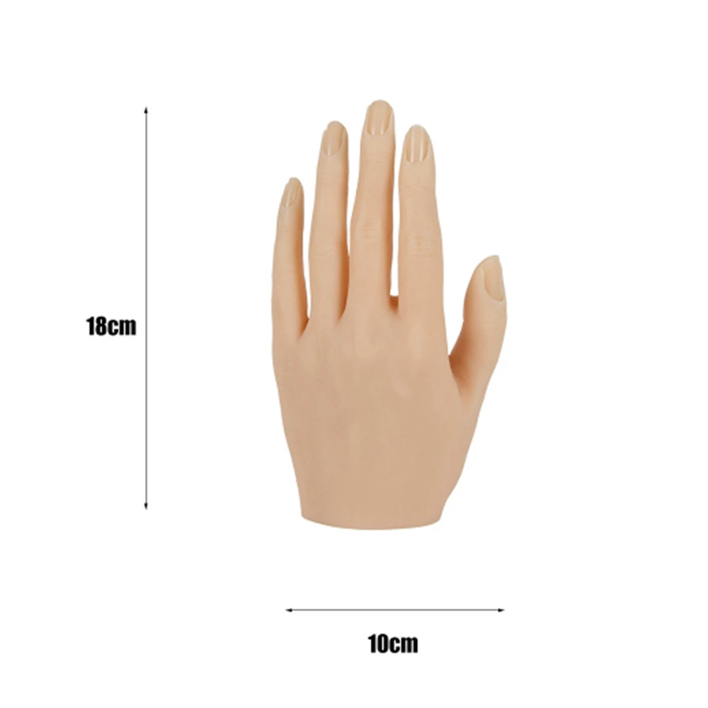 Female Silicone Hands Nail Practice Mannequin Model Display Inserted