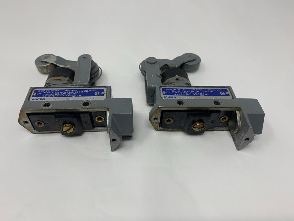 2-Honeywell Micro Switch BZE6-2RN2 Closed Limit Switch Adjustable Roller Lever