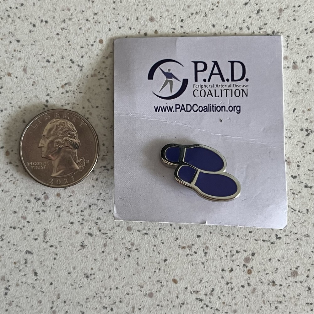 Peripheral Arterial Disease P.A.D. Coalition Organization Pin Pinback #44778