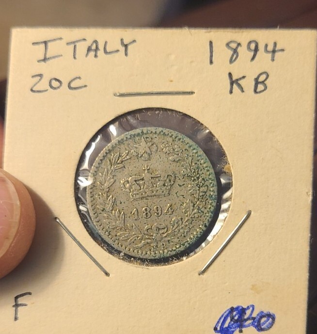 1894  Italy  20 centesimi