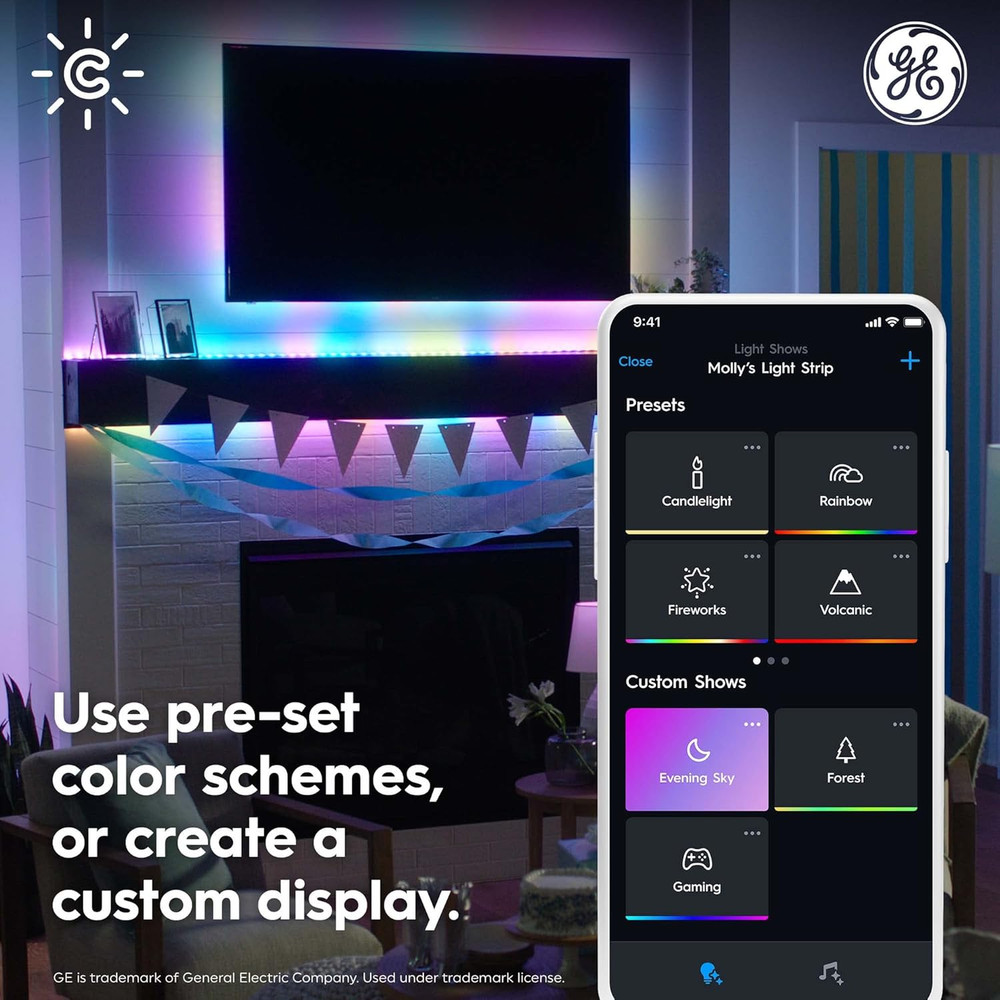 Dynamic Effects Smart LED Light Strip with Music Sync, Color Changing Wifi Light