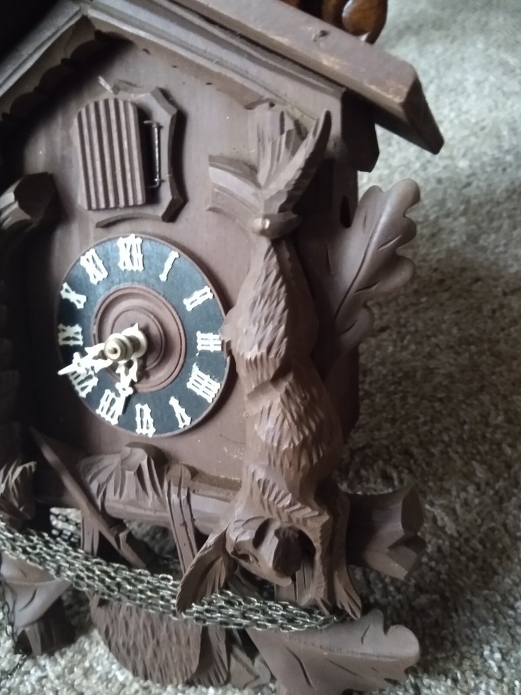 Vintage Black Forest Cuckoo Clock missing weights