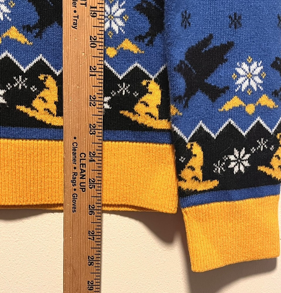 Harry Potter Wizarding World Ravenclaw Printed Blue Pullover Sweater Small