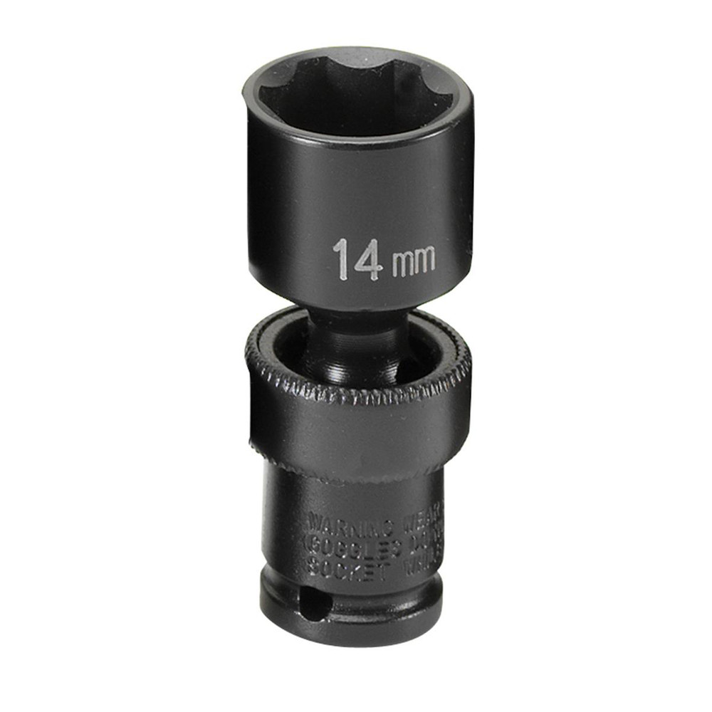 Grey Pneumatic 1/4" Surface Drive x 14mm Standard Universal Socket