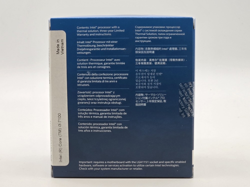 NIB Intel Core i3-7100 SR35C 3.90GHz Processor LGA 1151 Socket H4 Desktop CPU