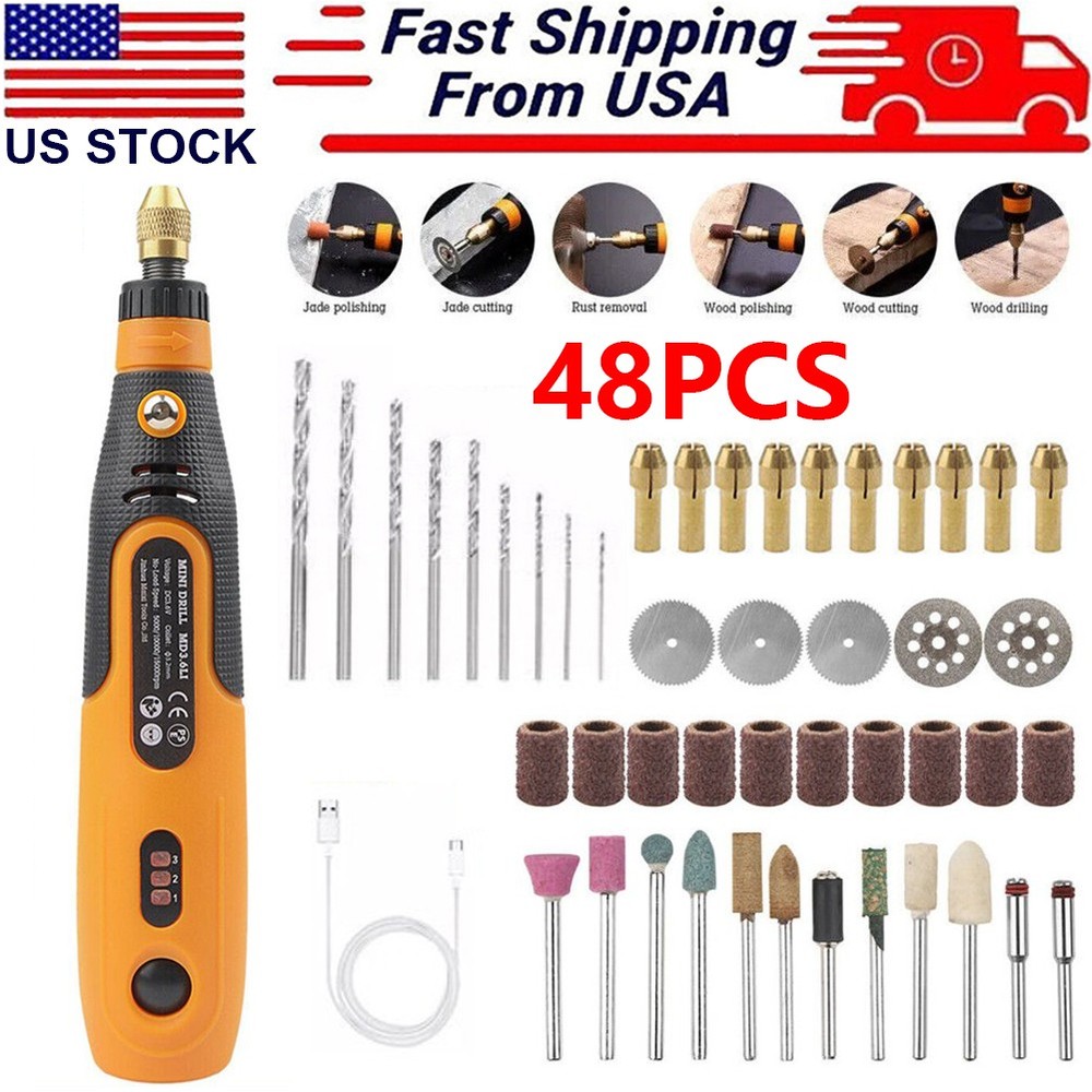 48Pcs Abrasive Rotary Tool Accessories Grinding Sanding Cutting Polishing Set