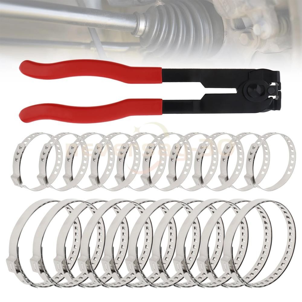 For Auto / ATV CV Joint Axle Boot Clamp Pliers Tool with 20 Crimp Bands Replace
