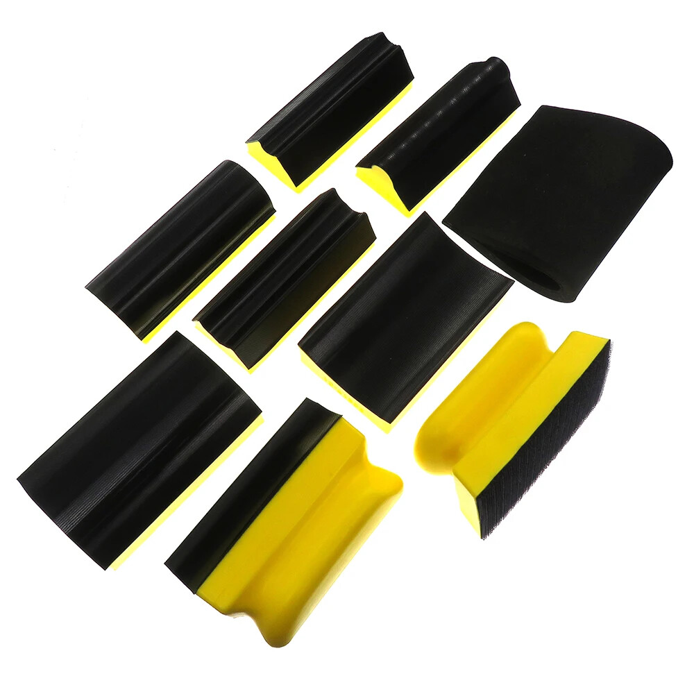 9 Pcs Hand Sanding Block Set Sanding Disc Holder Grinding Sponge Abrasive Tool