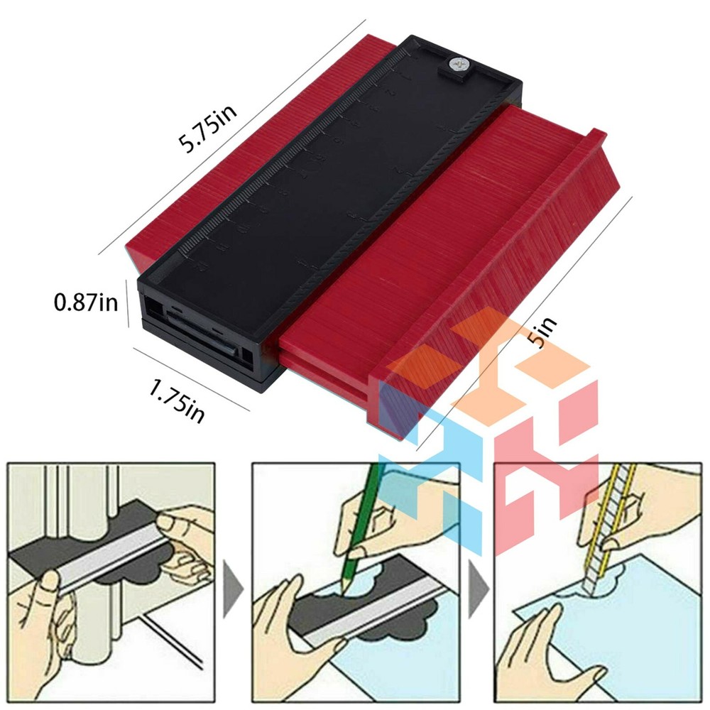Saker Shape Profile Contour Gauge Plastic Woodworking Tool Duplicator Irregular
