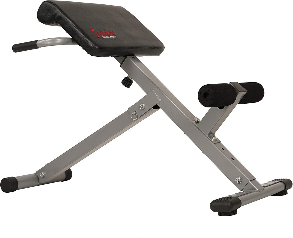 Multi-Function 45-Degree Hyperextension Bench - Adjustable & Foldable Design