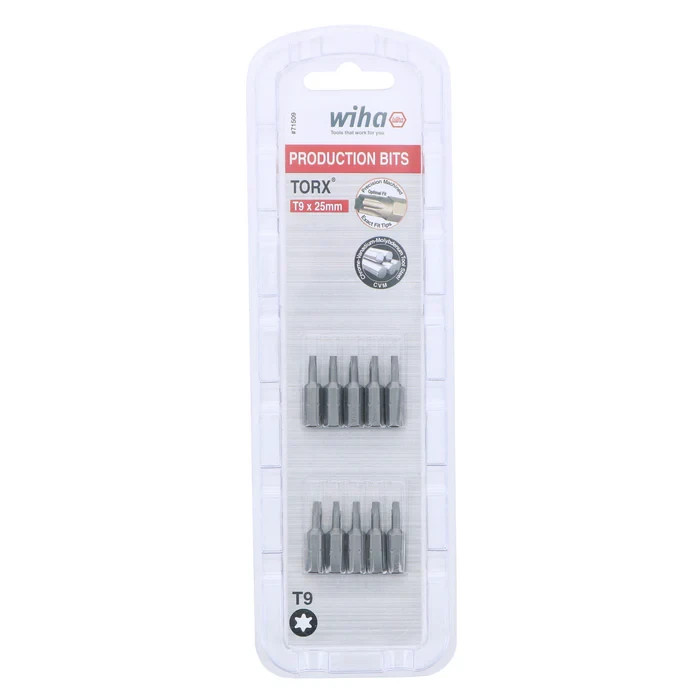 71509 Wiha T9 Torx Bit (10pc Per Pack)