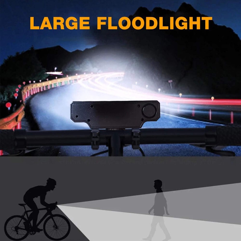 Waterproof Bicycle Headlight Solar USB C Charging Bike Light Battery Indicator