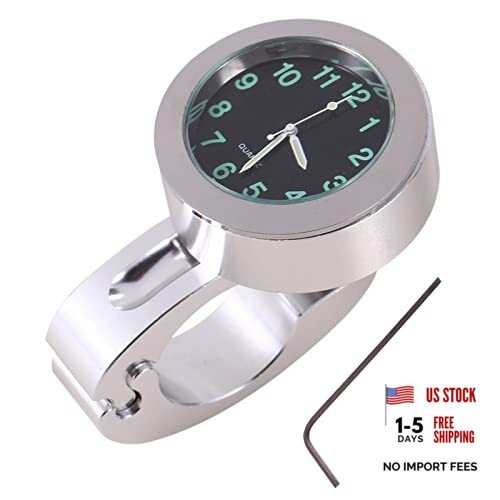 Motorcycle Handlebar Clock, Universal Split Ring Mount Aluminum Motorcycle