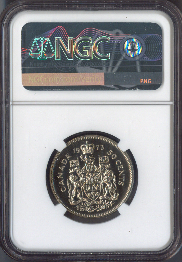 1973 Canada 50 Cents 50C NGC MS68 - Quality
