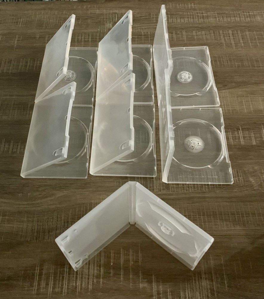 Lot of 7 Clear Empty DVD Cases