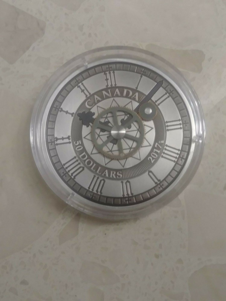 2017 CANADA PEACE TOWER CLOCK 90TH ANNIVERSARY 5oz SILVER COIN $50