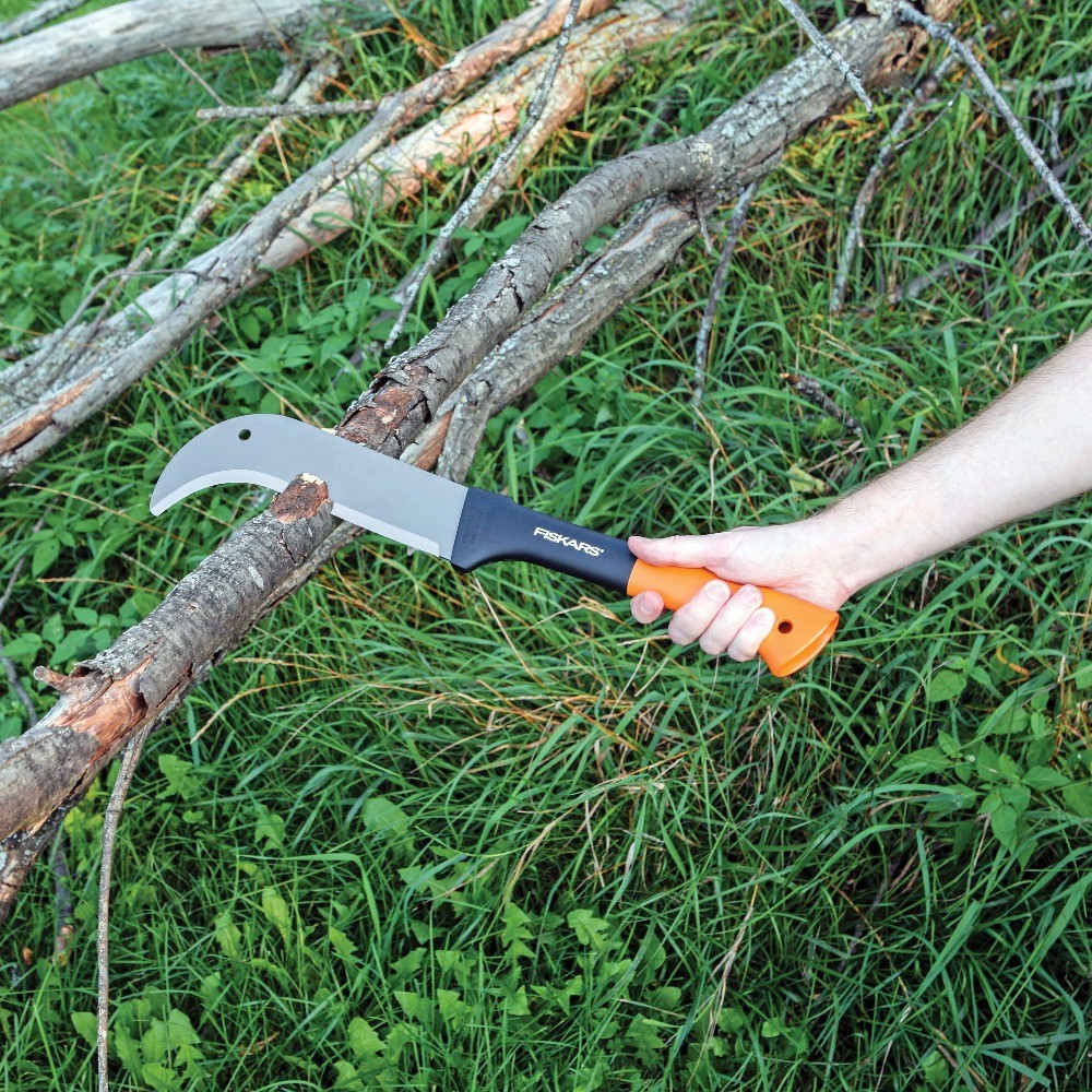 Fiskars 10" Brush Axe with Safety Sheath - Fixed Handle - Black/Orange