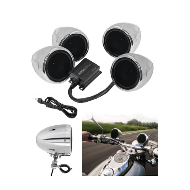 Boss Audio MC470 1000W. 4-Speaker Bluetooth System Kit - Chrome MC470B