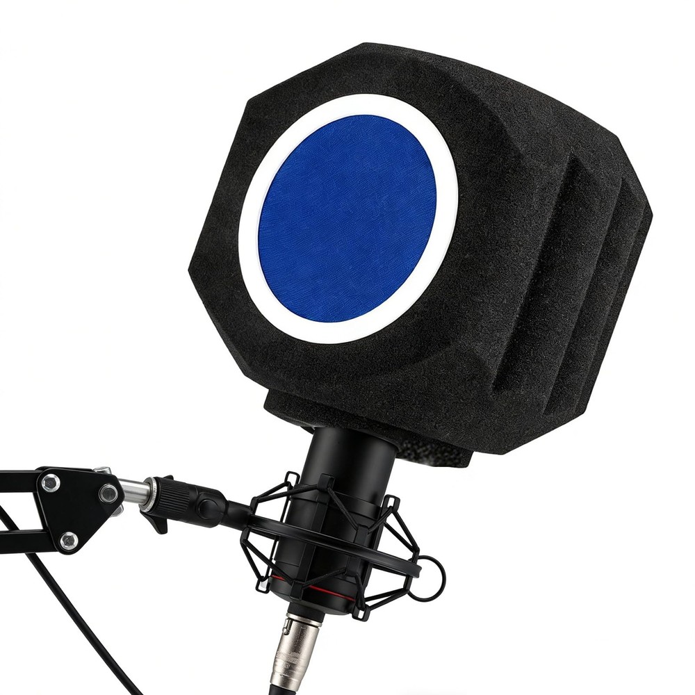 Microphone Isolation Shield Mic Pop Filter for Microphone Record Mic Shield S...