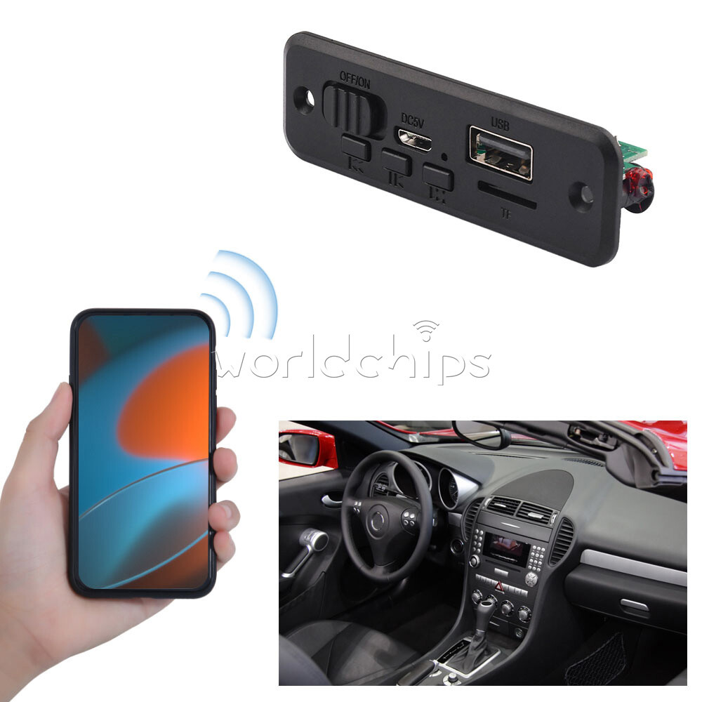 DC5V Bluetooth MP3 Player Decoder Board 2*3W Car Audio Amplifier Module FM Radio