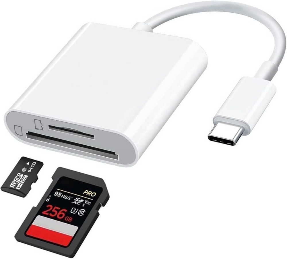 USB C to SD Card Reader, Type C to SD/Micro SD Memory Card Reader