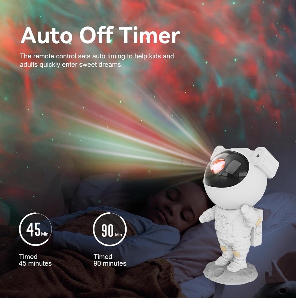 Astronaut Star Galaxy Projector Space Night Light Nebula Ceiling Timer Remote