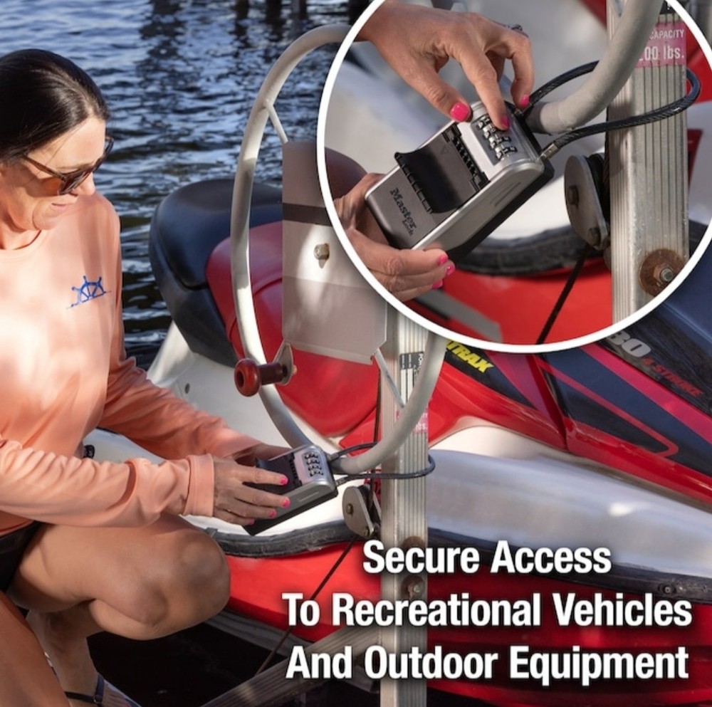 Master Lock Large Removable Cable Key Lockbox Combination Dials Security Safe