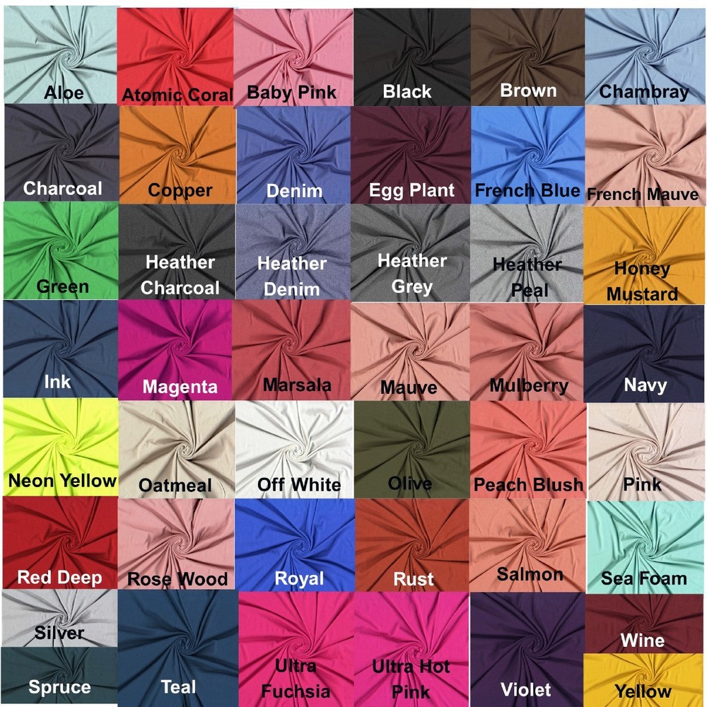 DTY Double Brushed Knit Fabric - Soft Stretch Apparel