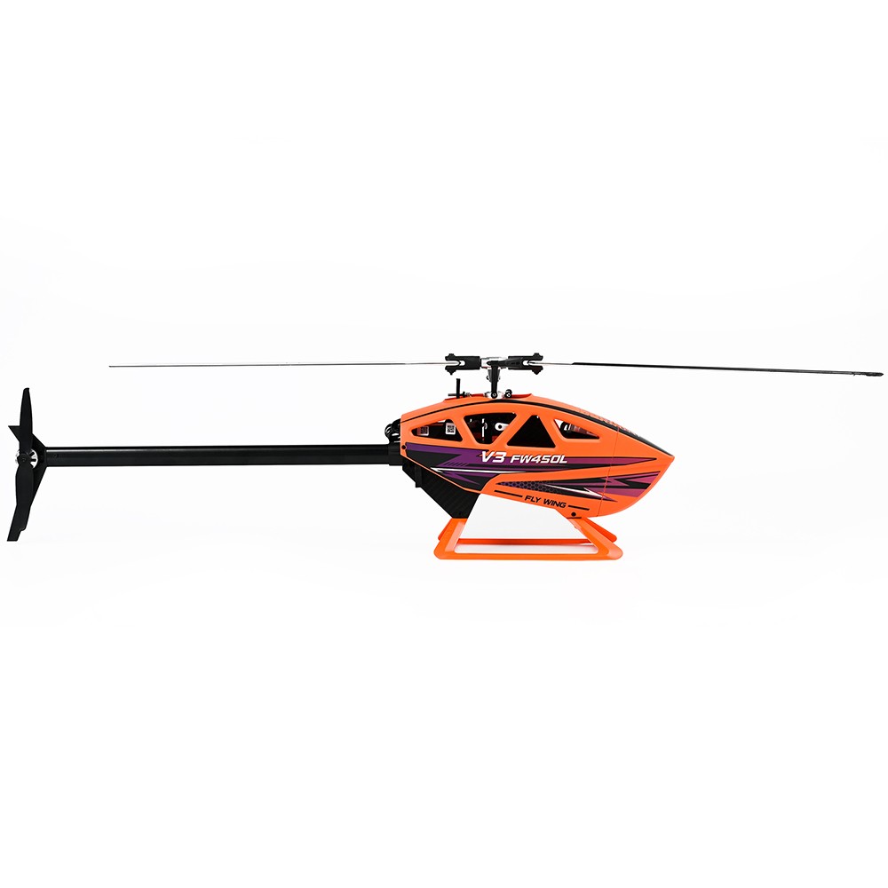 FlyWing FW450L V3 RC Helicopter 10CH GPS ACE Flight Controller 2 Battery Orange