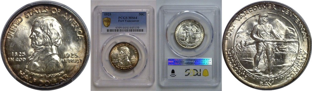 1925 Ft. Vancouver Commemorative Half Dollar   PCGS MS-64