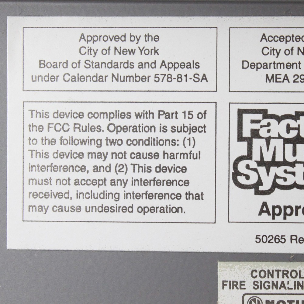 NOTIFIER VP-1 VENTED DRESS PANEL REPLACEMENT FOR BE-5000 PANEL MOUNT