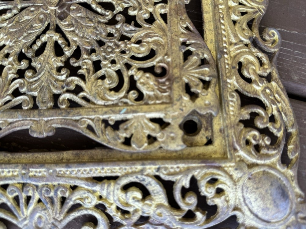 Ornate Brass Plant Stand Top