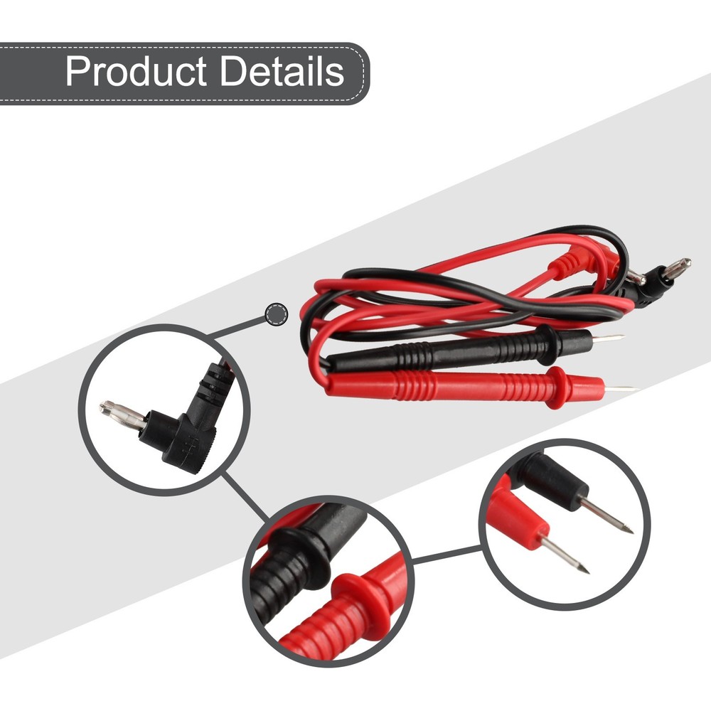 2pcs/set Digital Multimeter Probe Wire Clamp Cable Test Leads Accessories