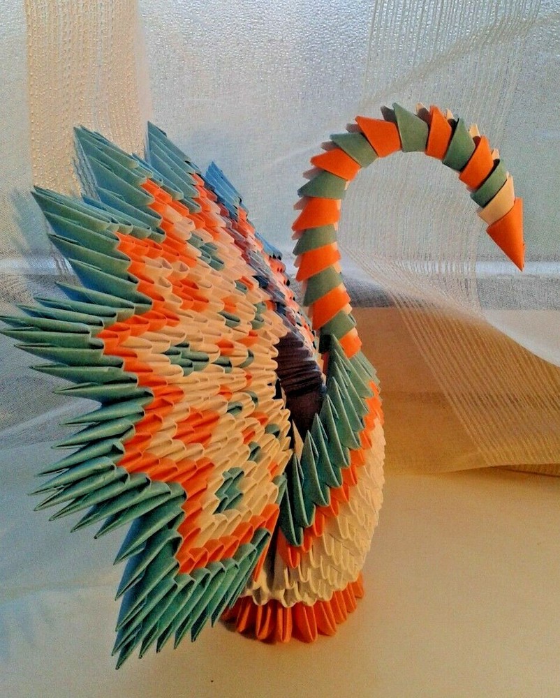 3D origami Peacock - Star tail