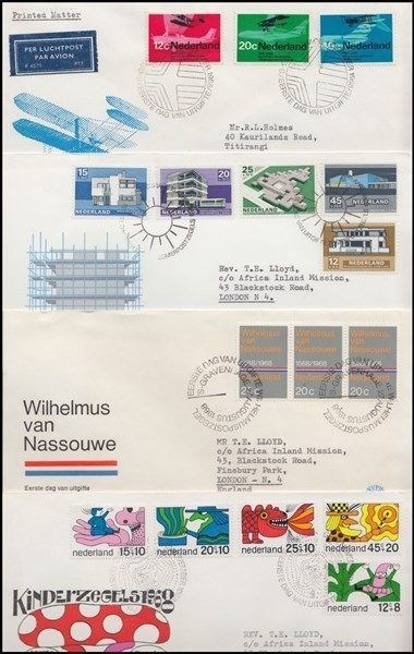 NETHERLANDS FDC’s (x8) 1967-69 (ID:383/D35842)
