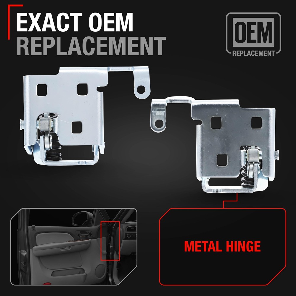Lower Door Hinge- Front Driver & Passenger - Compatible with 2007-2014 Chevro...