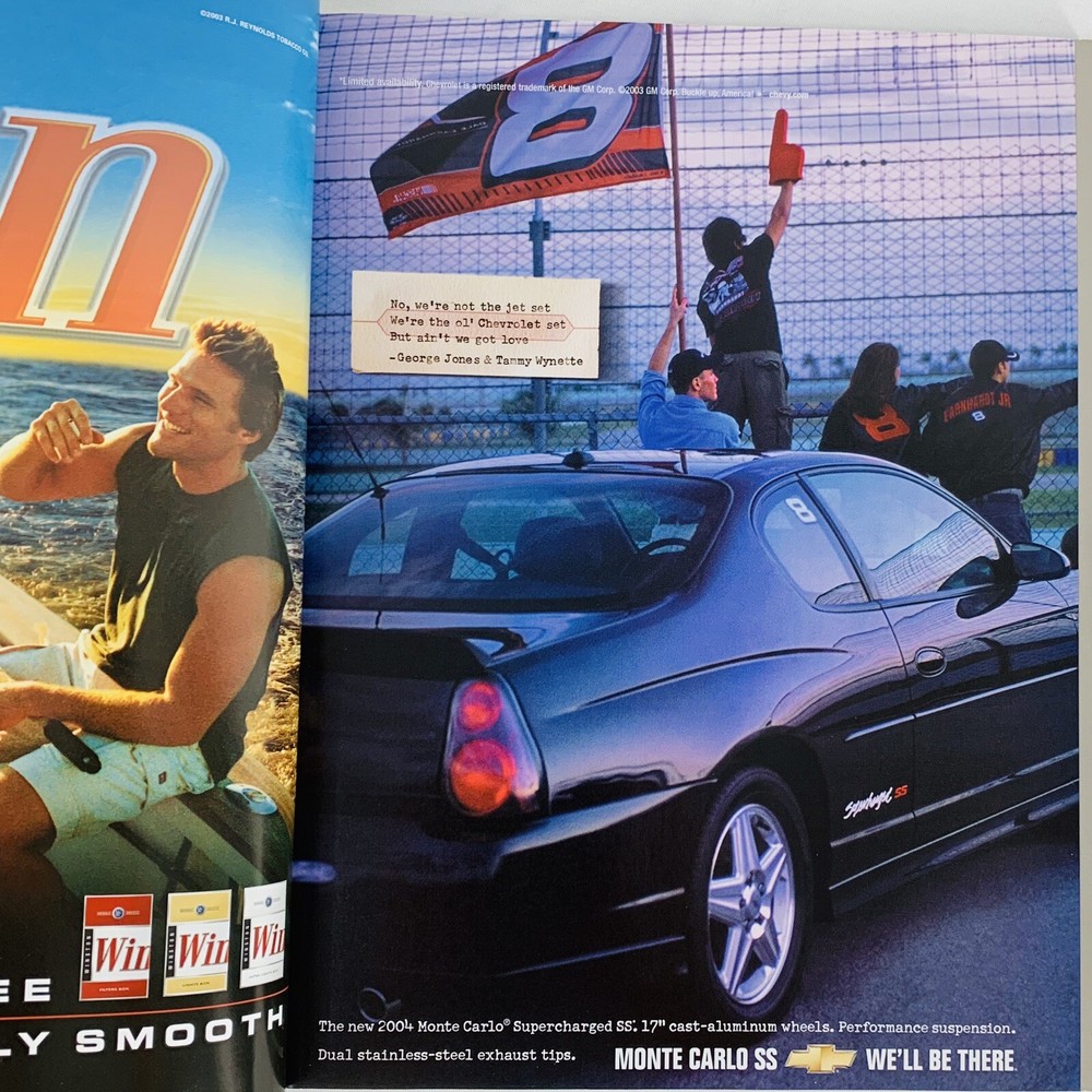 Brickyard 400 Official Program 2003 Kevin Harvick Vintage Advertising Garfield