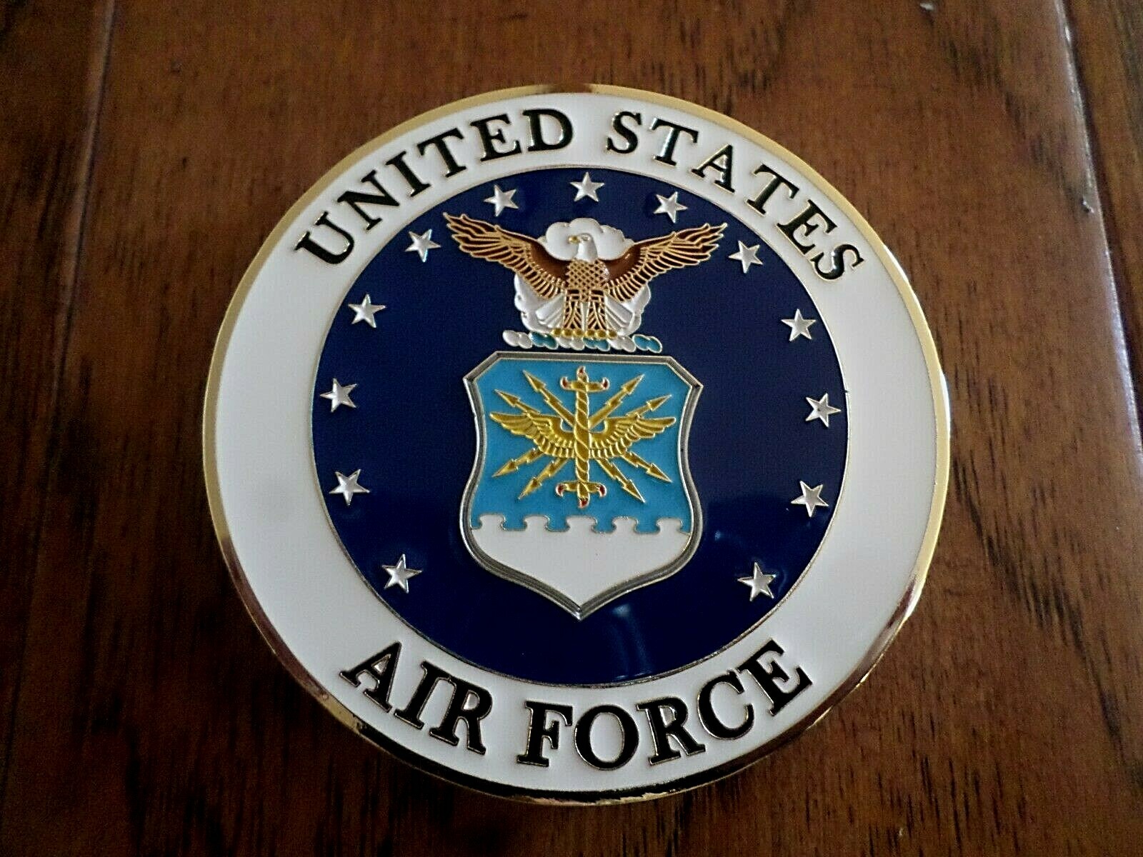 U.S AIR FORCE AUTOMOBILE GRILL BADGE ALL WEATHER EMBLEM AUTO HOME MEDALLION