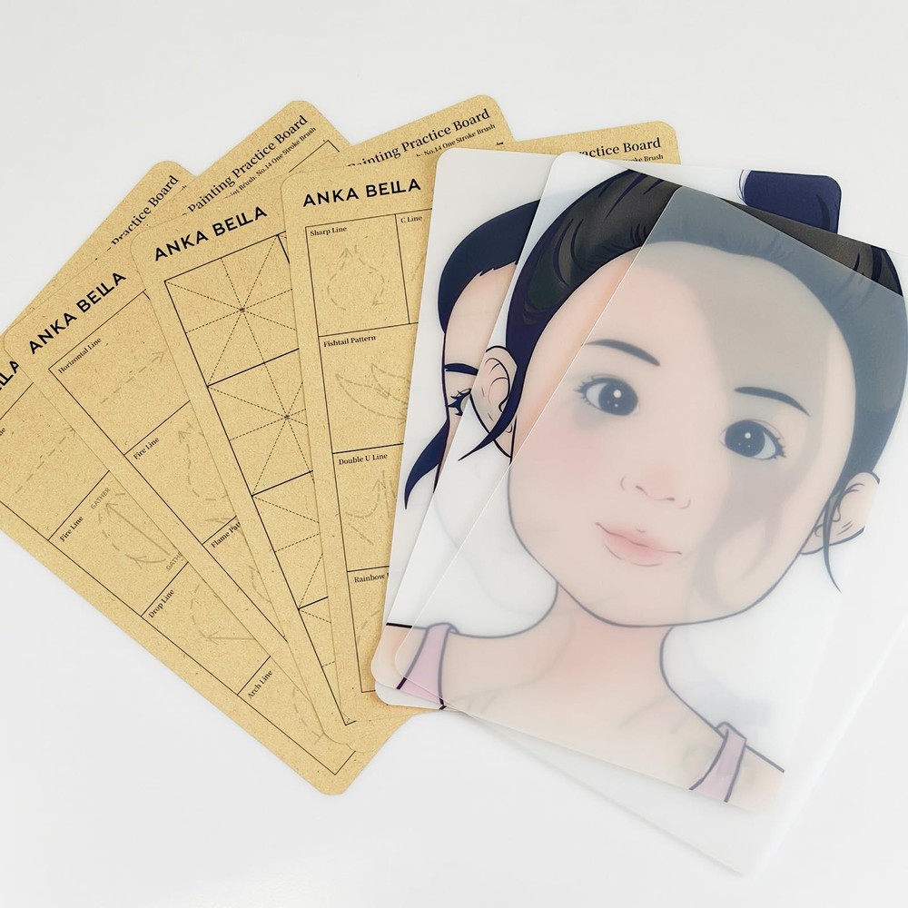 Reusable Face Paint Practice Board7pcs Face Painting Practice Sheet with Vari...