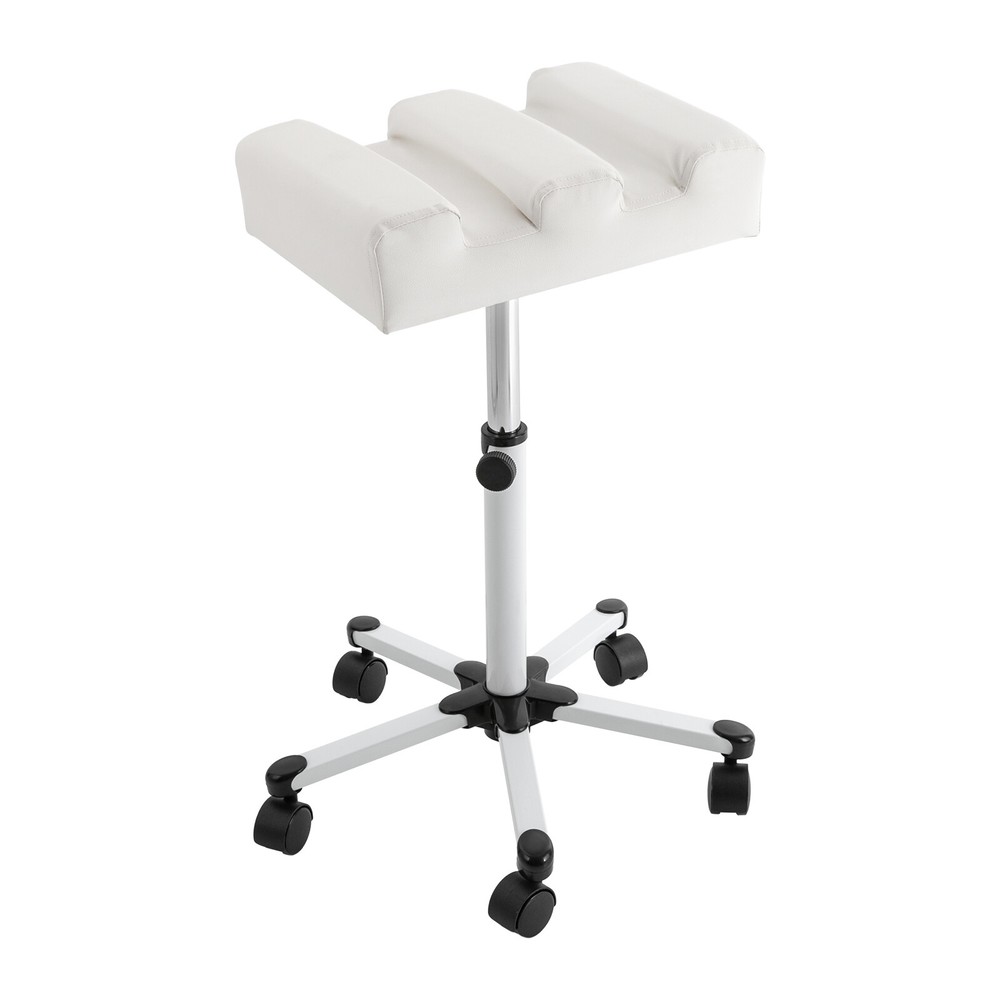 Manicure Foot Rest Rolling Pedicure Stool Adjustable Pedicure Stool w/ Wheels