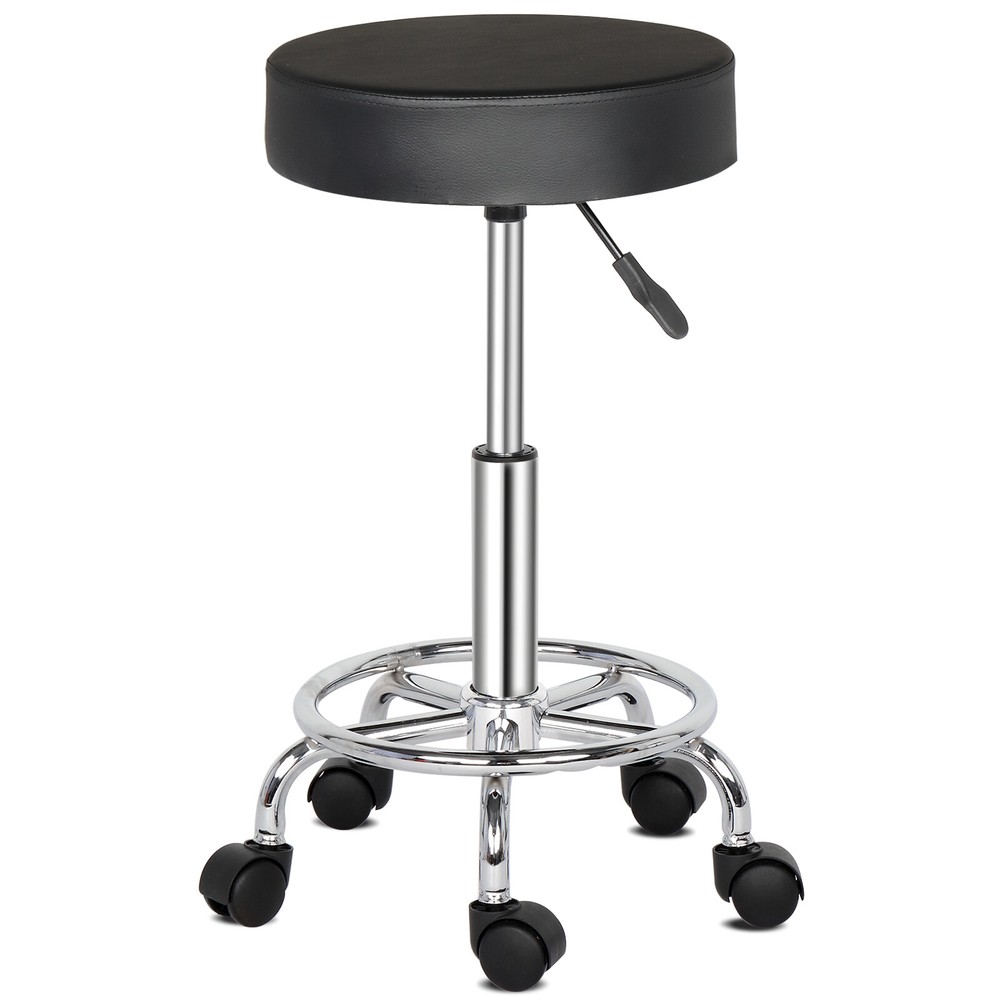 Black Round Stool Ha Ha Feet Rotation Bar Stool