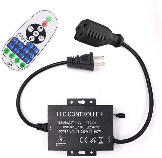 Dimmer Controller for Outdoor String Lights Remote Control 1000W Max