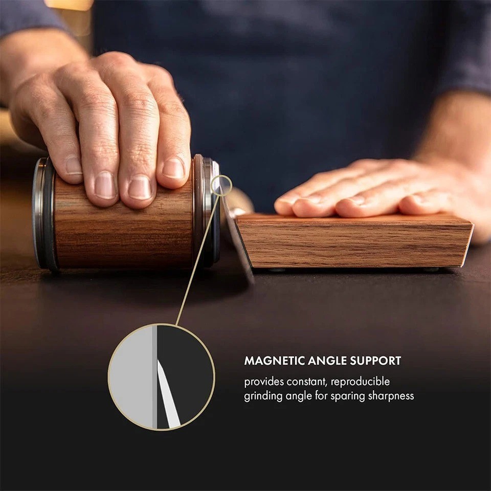 Rolling Knife Sharpener 15 and 20 Degree Sharpening Magnetic Angle Base Kitchen